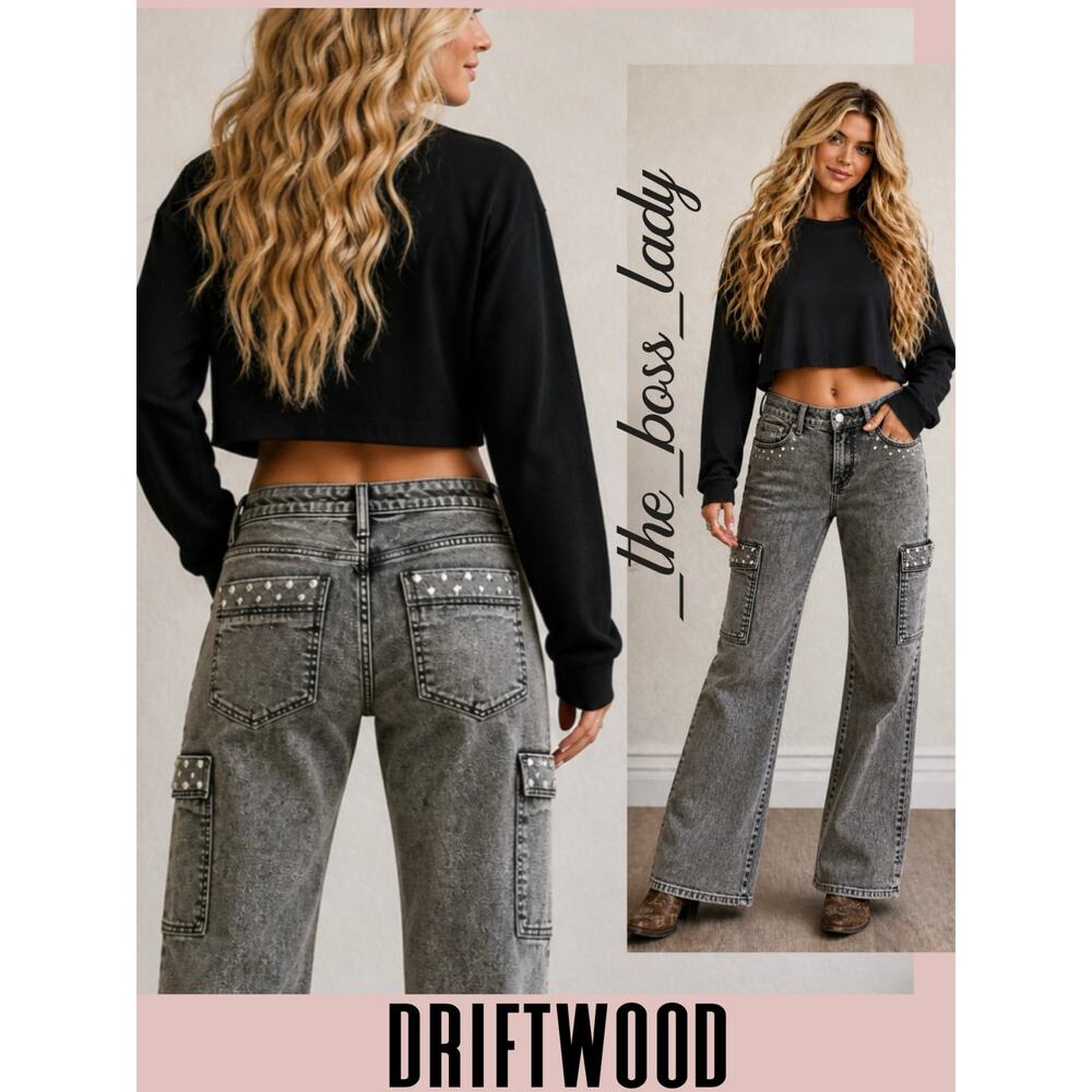 Driftwood x Free People jeans straight-leg cargo cotton pants 30